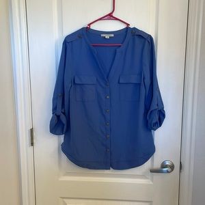 Blue button up shirt
